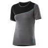 Löffler Damen Trikot kurze Ärmel Transtex Merino warm+ schwarz-grau